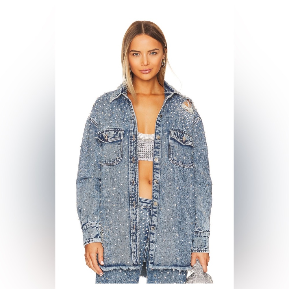 Retrofete Doreen Denim Crystal Shirt